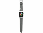 Karl Lagerfeld Karl Lagerfeld KLAWLOKHG Řemínek k Apple Watch 42/44/45 mm stříbrný/stříbrný řemínek Saffiano Karl Heads
