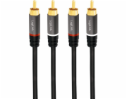 LogiLink RCA (Cinch) x2 - RCA (Cinch) x2 kabel 3m černý (CA1206)