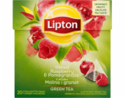 Lipton Green Tea zelený čaj Malina a granátové jablko 20 sáčků 28g