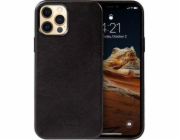Crong Crong Essential Cover Magnetic – kožené pouzdro iPhone 12 Pro Max MagSafe (černé)