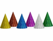 Party Deco Narozeninový klobouk, holografický, mix, 16 cm, 20 ks univerzální