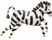 Fóliový balónek PartyDeco Zebra, jedna velikost 115x85 cm