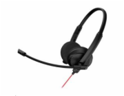 CANYON konferenční headset HS-07, tenký, kompaktní, USB zvuková karta s ovladačem pro hovory, 3.5mm jack, černý