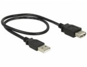 Delock - Prodlužovací šňůra USB - USB (F) do USB (M) - USB 2.0 - 50 cm - lisovaný - černá