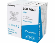 LANBERG LAN KABEL 100MB/S 305M PEVNÝ CCA ŠEDÝ 