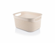 Koš DROP 6,6 l, krémový 29x21x15 cm