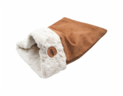 REDANT ŇUŇU Oboustranný tulivak pro kočky a malé psy Koňaková/krémová 65x45cm