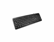 CANYON klasická USB klávesnice, omývatelná, černá, RU layout/Cyrilice, černá