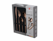 Sada příborů nerez 24 ks mirror Rosegold Metallic Line BH-3065