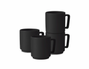 Sada hrnků 4 ks 300 ml Matte Black Collection BH-10014