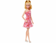 Panenka Barbie Fashionistas s blond culíkem a květinovými šaty