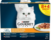 PURINA Gourmet Perle Duck krůtí jehněčí tuňák - mokré krmivo pro kočky - 12x85 g