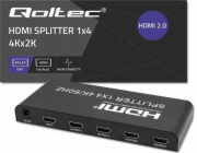Qoltec 51799 Active HDMI Splitter 4 x HDMI 4K x 2K | 6 Gb/s | 60 Hz