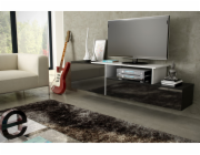Cama SIGMA 3 180 TV skříň černá/černé dřevo + bílá