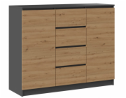 2D4S komoda 120x40x97 cm, antracit/artisan