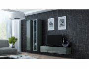 Cama Obývací skříň sestava VIGO 10 šedá/šedá lesk