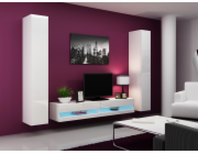 Cama Obývací skříň sestava VIGO NEW 4 bílá/bílý lesk