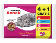 SUPER BENEK Adult - mokré krmivo pro kočky - 5 x 100g