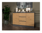 2D3S komoda 120x30x75 cm antracit/artisan