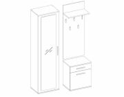Topeshop GAR DUO černá vstupní skrříňka