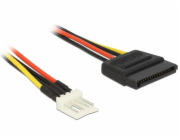 Delock - Elektrický kabel - 4 pinový mini-napájecí konektor (M) do SATA napájení (M) - 24 cm