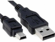 Akyga USB-A - miniUSB USB kabel 1,8 m černý (AK-USB-03)