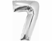 GoDan fóliový balónek číslo 7 stříbrný 85cm (FG-C85S7)