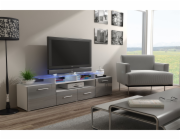Televizní stolek Cama EVORA 200 bílá/šedá lesk