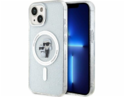 Karl Lagerfeld IML Glitter Karl and Choupette MagSafe Zadní Kryt pro iPhone 15 Transparent
