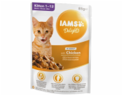 IAMS Delights Kitten Chicken v omáčce - mokré krmivo pro kočky - 85g