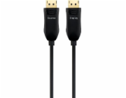 PremiumCord Optický DisplayPort 1.4 přípojný kabel M/M, zlacené konekt. 25m