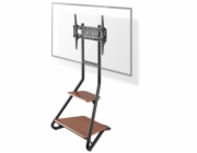 NEDIS podlahový TV stojan/ 37 - 75"/ nosnost 40 kg/ Bauhaus Design/ nastavitelné výšky/ MDF/ ocel/ černo-hnědý