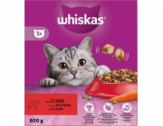 WHISKAS with delicious beef - suché krmivo pro kočky - 800g