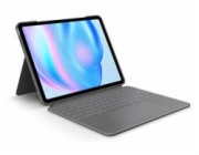 Logitech Combo Touch - Klávesnice a pouzdro - s trackpad - podsvícení - Apple Smart connector - QWERTY - US mezinárodní - oxfordská šedá - pro Apple 11-inch iPad Air M2 Wi-Fi, M2 Wi-Fi + Cellular, M3 