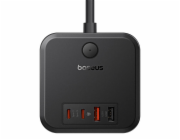 Nabíjecí stanice Baseus PowerCombo Cube 30W 3xzásuvka, 2xUSB, 2xUSB-C černá