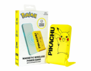 Indukční powerbanka OTL 5000 mAh, USB-C 15W, Pokemon Pikatchu se stojánkem (žlutá)