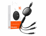Kabel 3v1 USB na USB-C / Lightning / Micro USB, Mcdodo CA-7256, 3,5A, 1,2 m (černý)