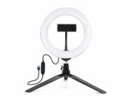 Puluz s držákem na stativ a 20cm LED kroužkem Vlogging PKT3073B