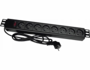 Alantec PZ081U3M napájecí prodlužovačka 3 m 8 AC zásuvky / AC zásuvek Vnitřní Černá