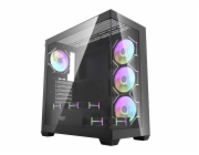 Počítačová skříň Darkflash DS900 (černá) + 7 ventilátorů ARGB