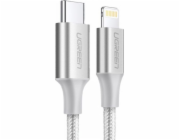 UGREEN USB-C to Lightning Cable Aluminum Shell Braided 1m Silver