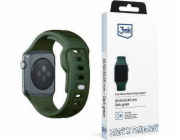 3mk Silicone Watch Strap pro Apple 42/44/45/49 mm Dark Green