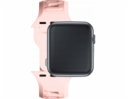 3mk Silicone Watch Strap pro Apple 42/44/45/49 mm Powder Pink