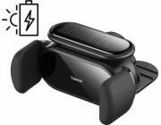 Solární elektrický držák telefonu do auta Baseus Steel Cannon Pro (černý)