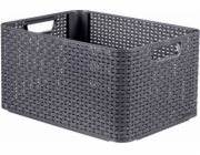 Úložný kufr CURVER STYLE, 30 l, šedý, 43×32×23 cm