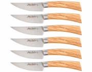 Laguiole Jean Dubost Steak Knife Set 6 pcs., olive