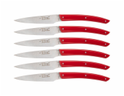 Laguiole Jean Dubost Knife Set 6 pcs., Acrylic Red