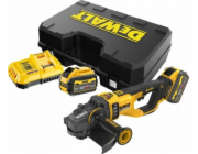 DCG460X2 DEWALT AKU 54V ÚHLOVÁ BEZUHLÍKOVÁ BRUSKA FLEXVOLT 230MM,2 X 9,0 AH BATERIE, NABÍJEČKA, KUFR