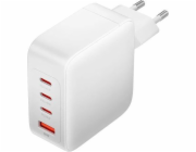 Wall charger, Vention, FEIW0-EU,  3xUSB-C, USB- A, 140W/140W/30W/18W, GaN (white)
