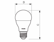 LED žárovka Philips E27 8W 2700K 230V A60  SET2ks  P471092